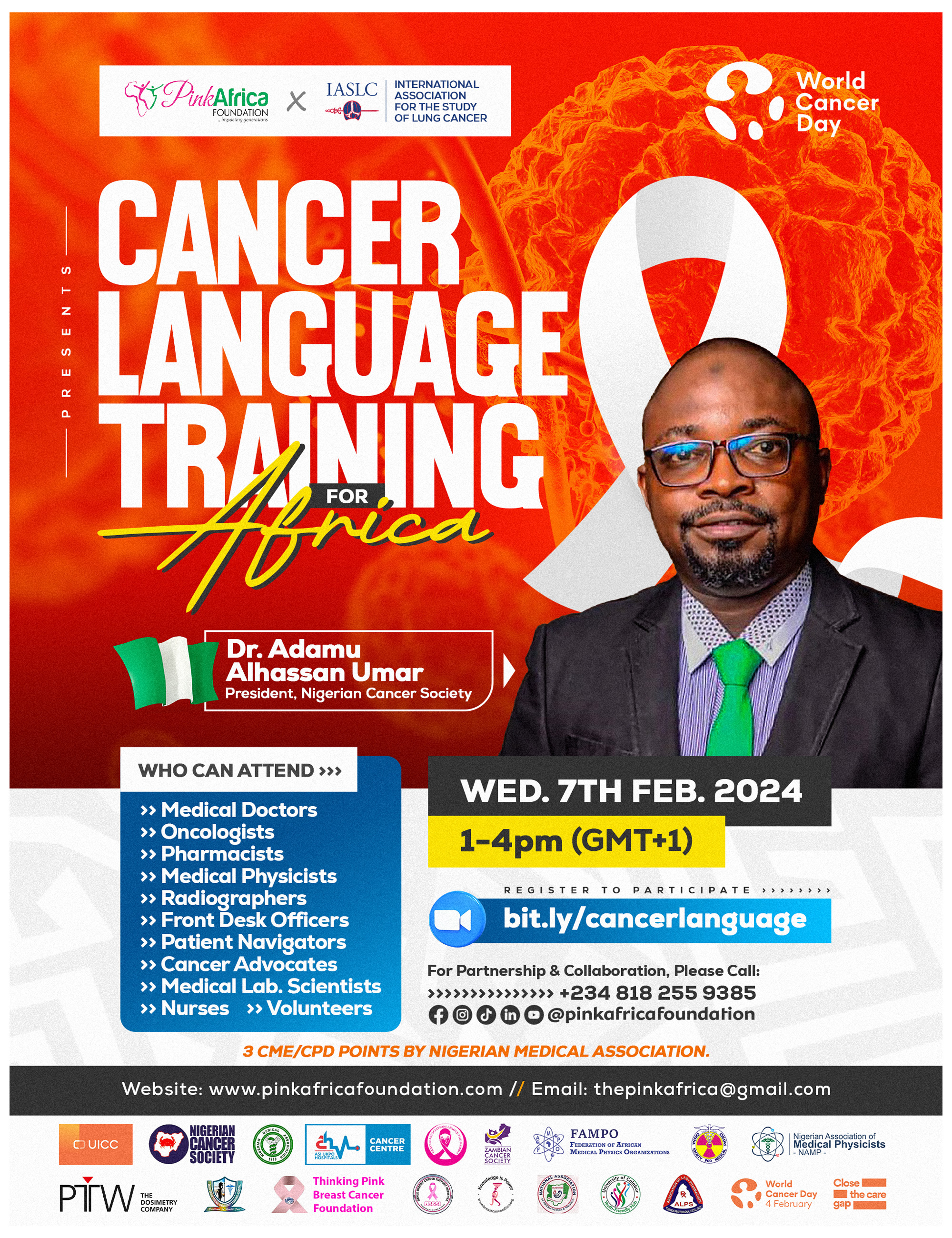 Dr. Adamu Alhassan Umar
President, Nigerian Cancer Society